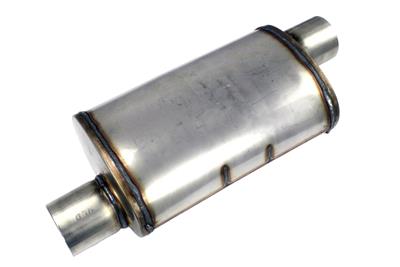 MUFFLER OVAL SS 3IN OFFSET