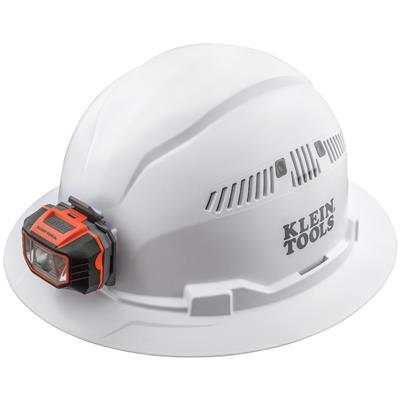 HARD HAT  VENTED BRIM W/HEADLA