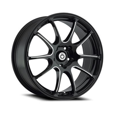 WHEELS ALUM GLOSS BLK 17X7