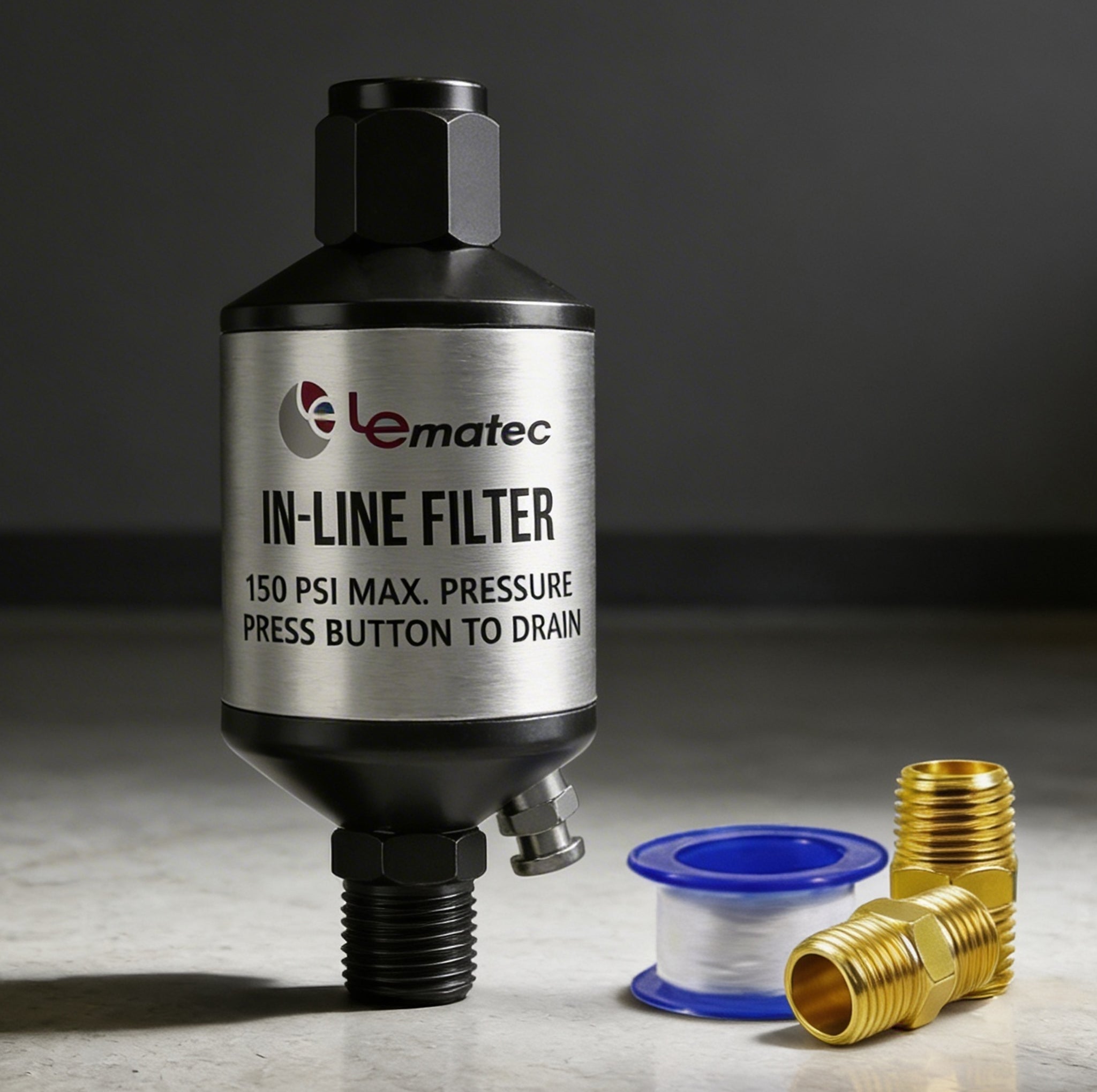 1/4" NPT Air Compressor Water Separator - 150 PSI Professional Filter System (AI303-C1)