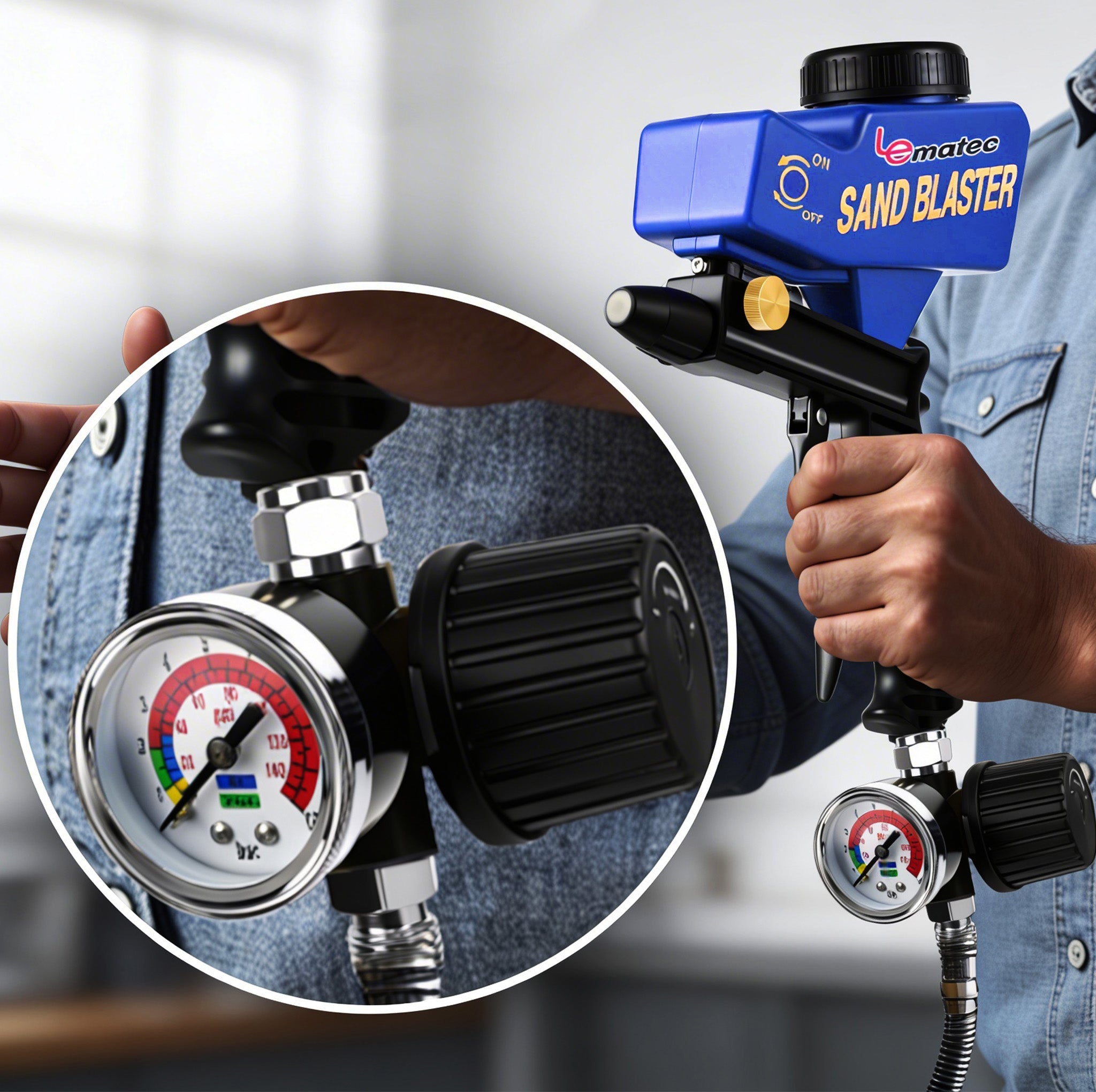 Professional Air Pressure Regulator with Gauge - Heavy Duty 140 PSI Compressor Control (AR-02)
