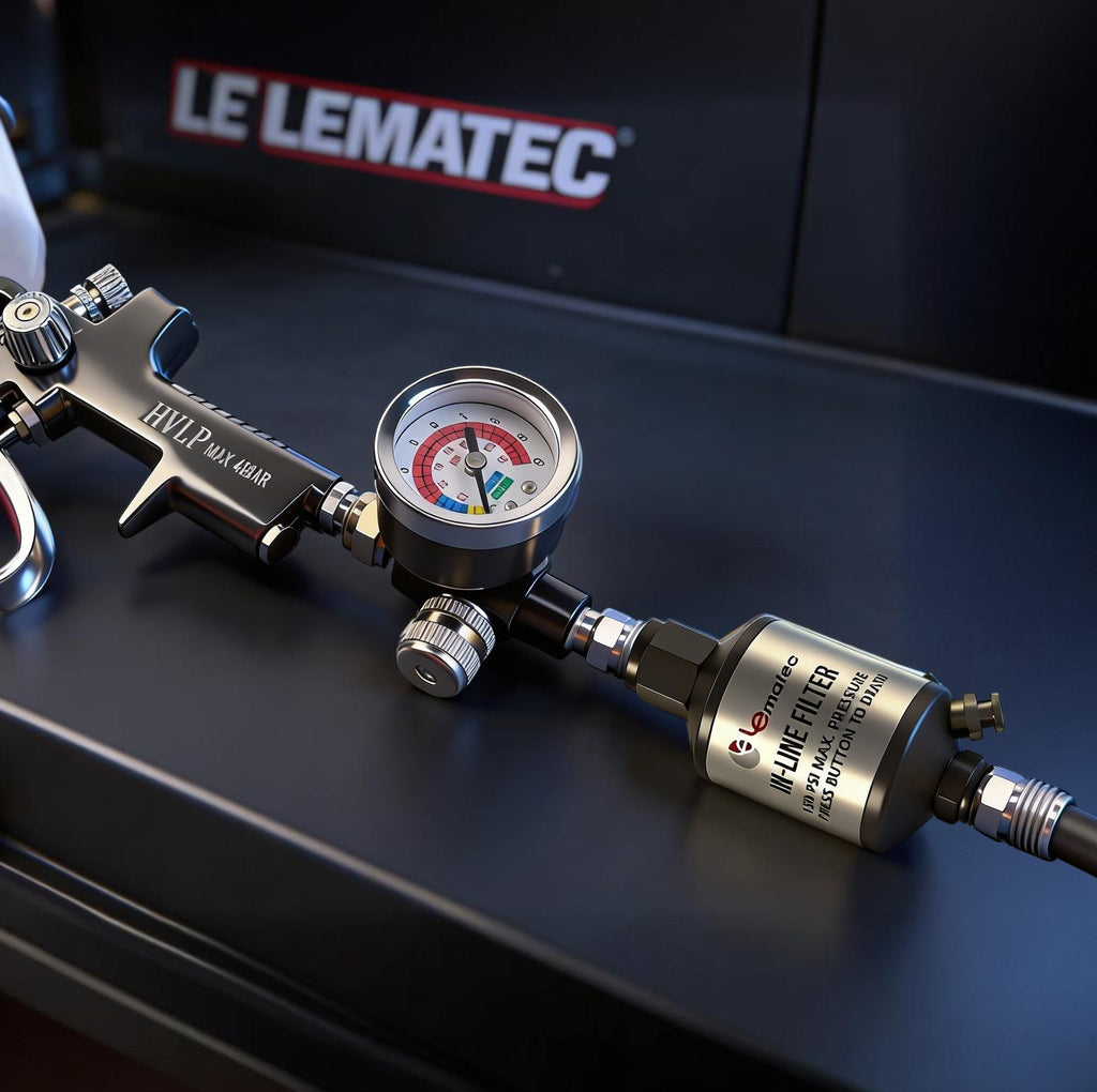 LE LEMATEC Spray Gun Regulator Valve Tool, 1/4 NPT Air Pressure Regulator (AR-08)
