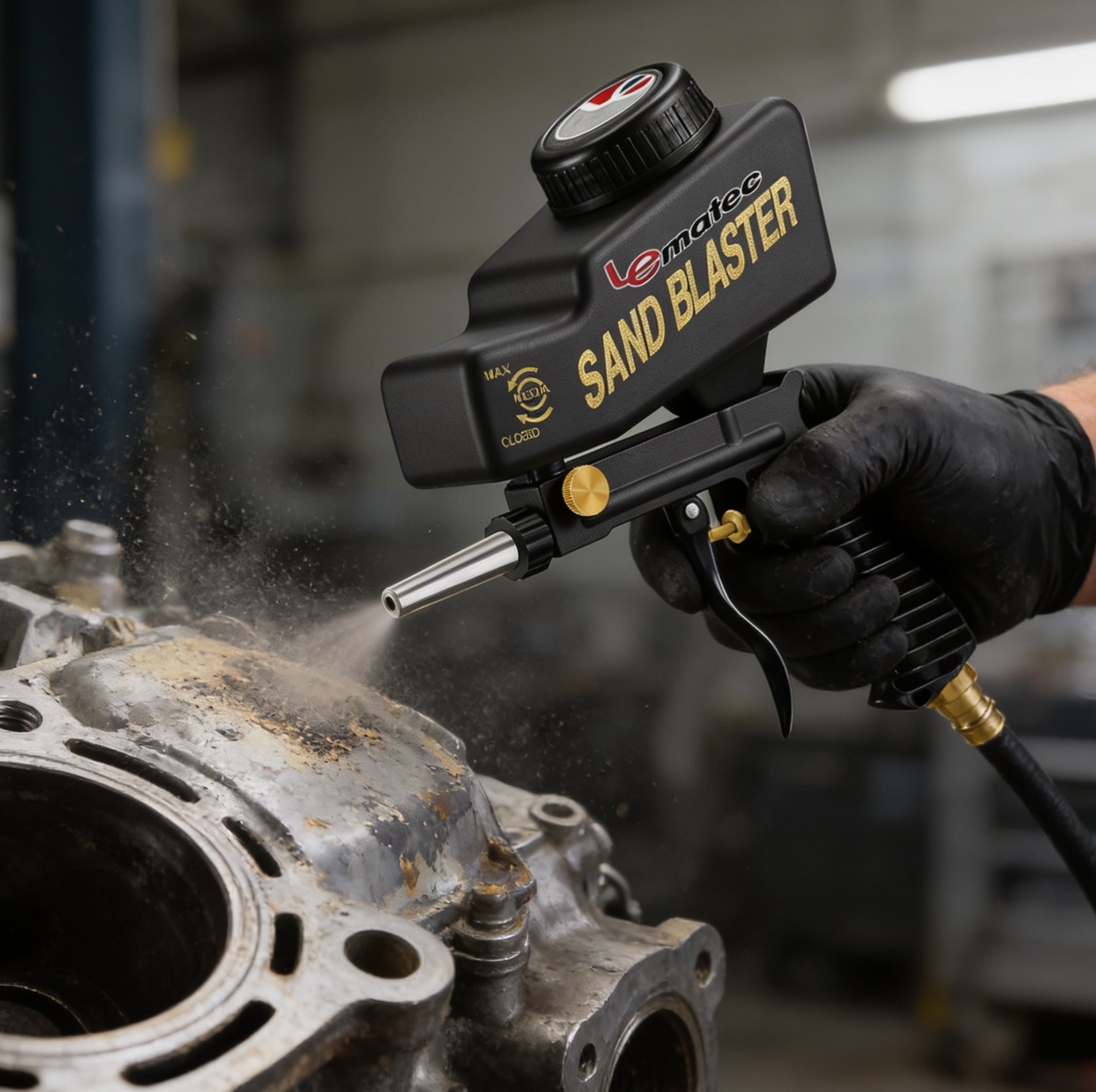 Professional Sandblaster Kit - 150 PSI Multi-Media with Control Valve