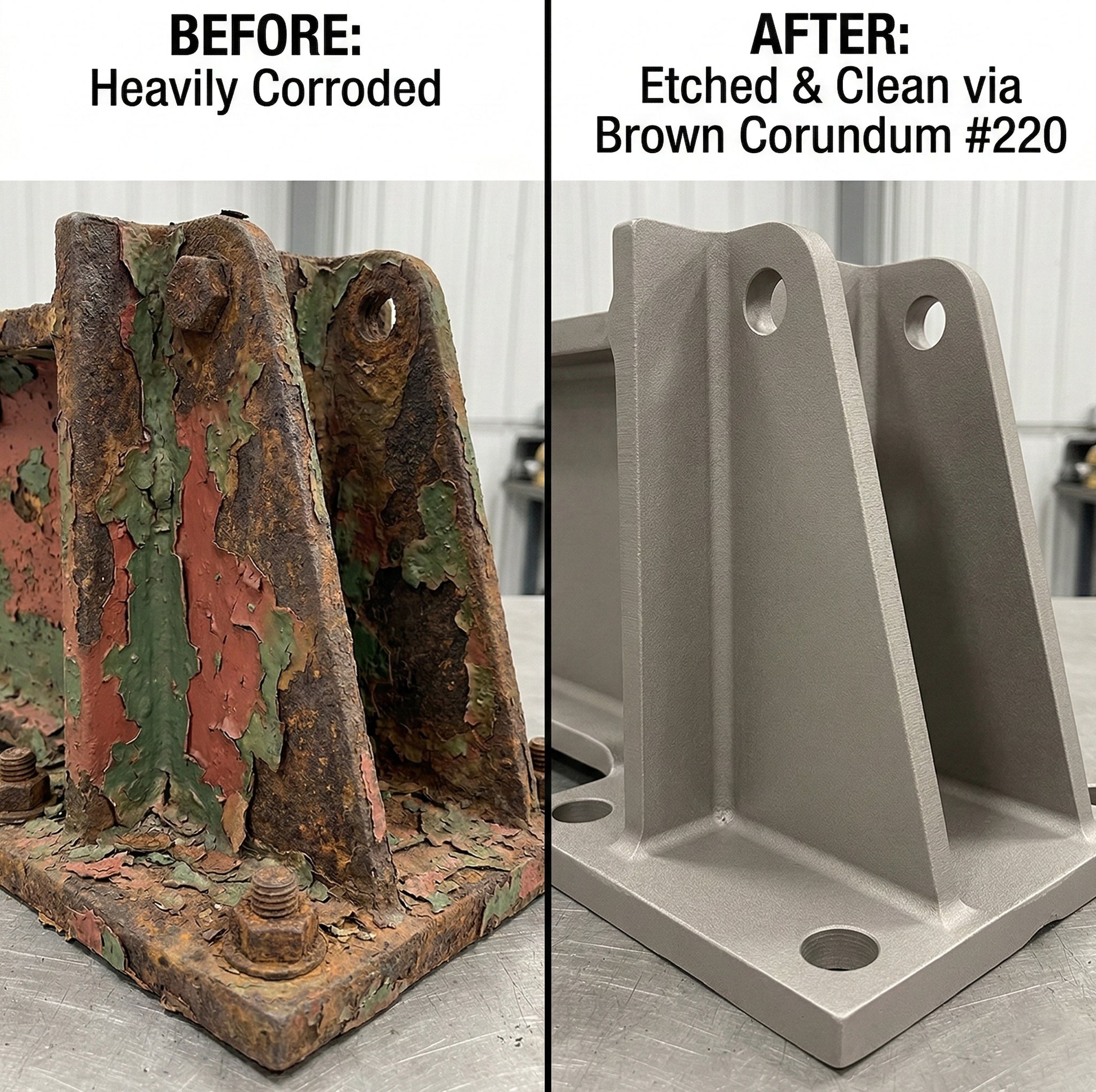 Professional Brown Corundum Blasting Media - 220 Grit Surface Prep (LEI17-2)