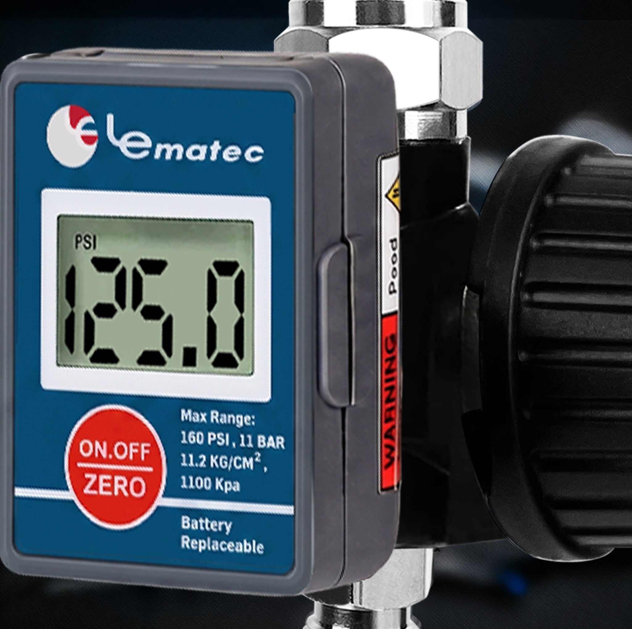 Professional Digital Air Regulator - 160 PSI Diaphragm Control with Multi-Unit Display (DAR02B)