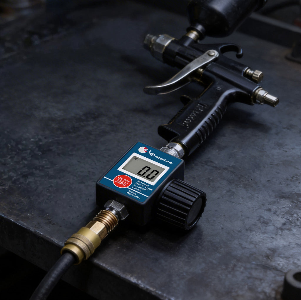 Professional Digital Air Regulator - 160 PSI Diaphragm Control with Multi-Unit Display (DAR02B)