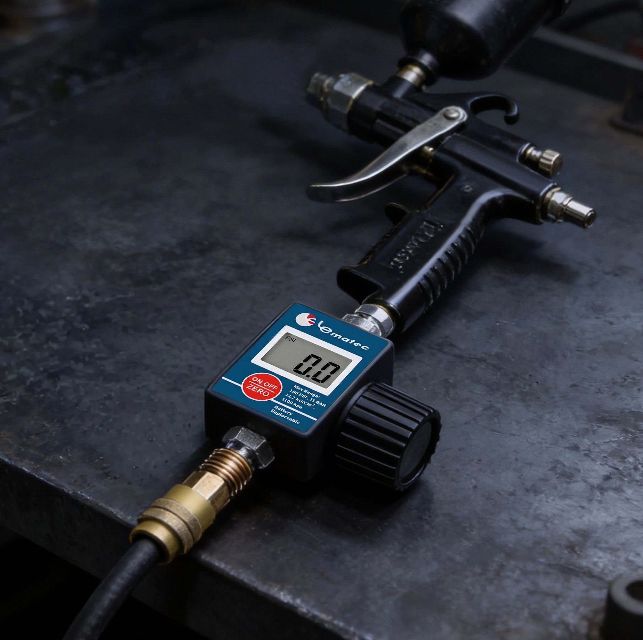 Professional Digital Air Regulator - 160 PSI Diaphragm Control with Multi-Unit Display (DAR02B)