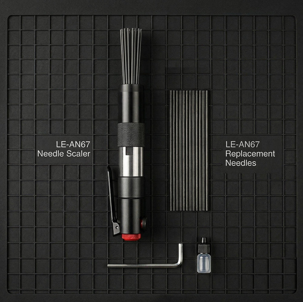 LE-AN67 Air Needle Scaler | 4800 BPM Rust Remover
