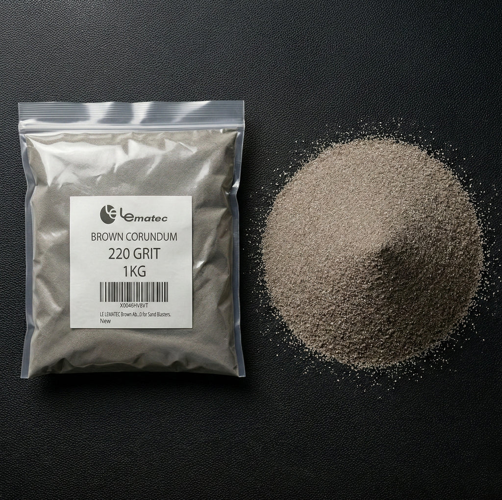 Professional Brown Corundum Blasting Media - 220 Grit Surface Prep (LEI17-2)