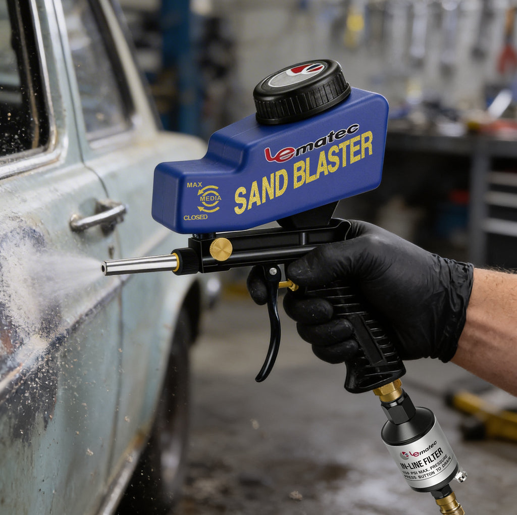 Professional Soda Blaster Kit - 150 PSI Multi-Media with Steel Nozzle (AS118)
