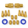 15-Piece Quick Connect Air Compressor Fitting Kit - Professional Grade Brass NPT Connections Set with Storage Case