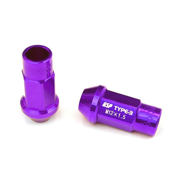 Godspeed Type 3 50mm Lug Nuts 20 pcs. Set M12x1.5