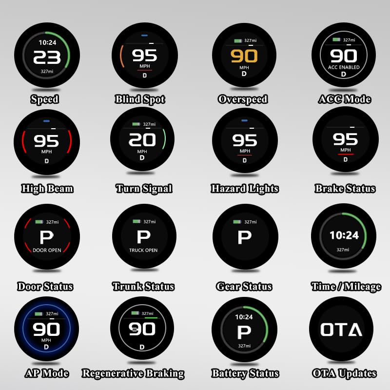 TITA Pro HUD - OLED Magnetic Dashboard Display for Model Y Juniper / Model 3 Highland