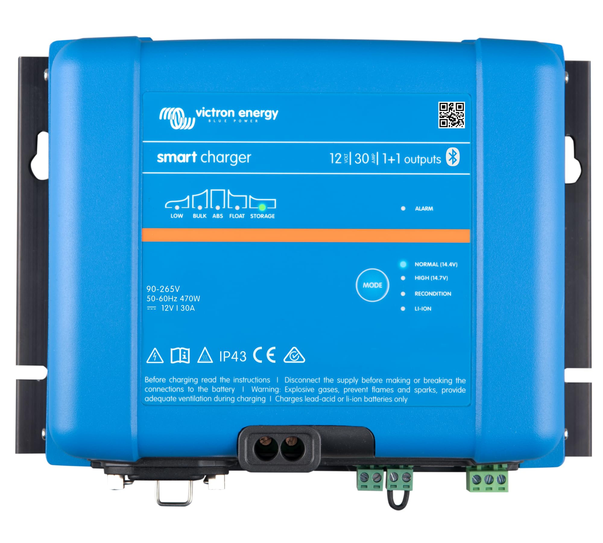 Victron - Smart IP43 Charger 12/30(1+1) 120-240V [PSC123051095]