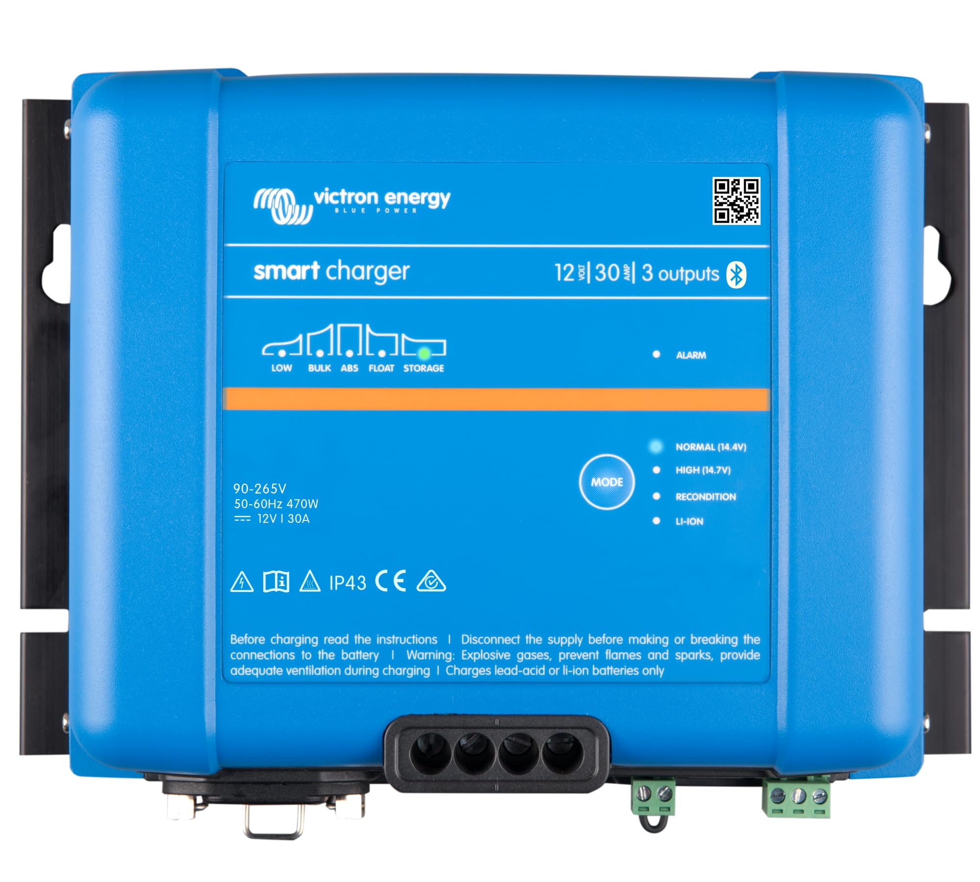 Victron - Smart IP43 Charger 12/30(3) 120-240V [PSC123053095]