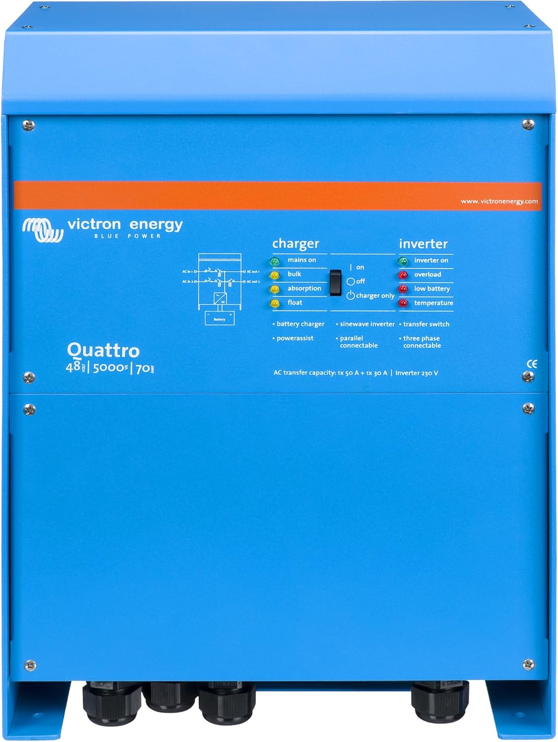 Victron - Quattro 48/5000/70-100/100  230V VE.Bus [QUA485021010]