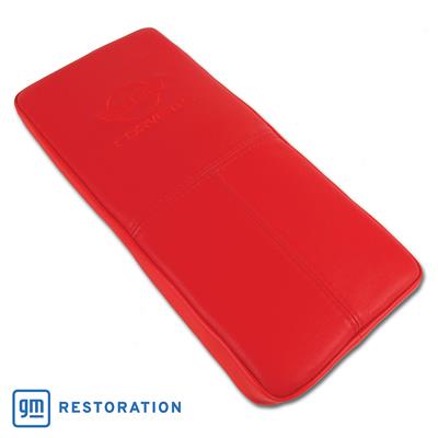 CONSOLE CUSHION. RED W/LOGO