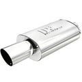 MUFFLER W/TIP 3IN INLET SS POL