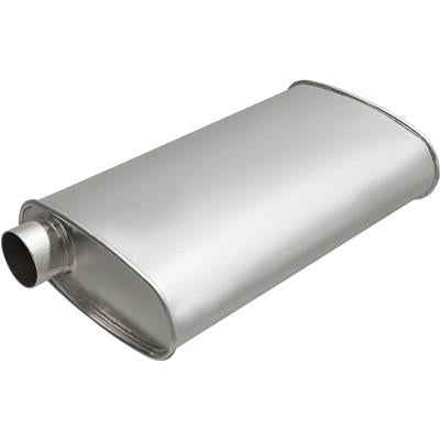 MUFFLER OVAL 3IN OFFSET ALUM