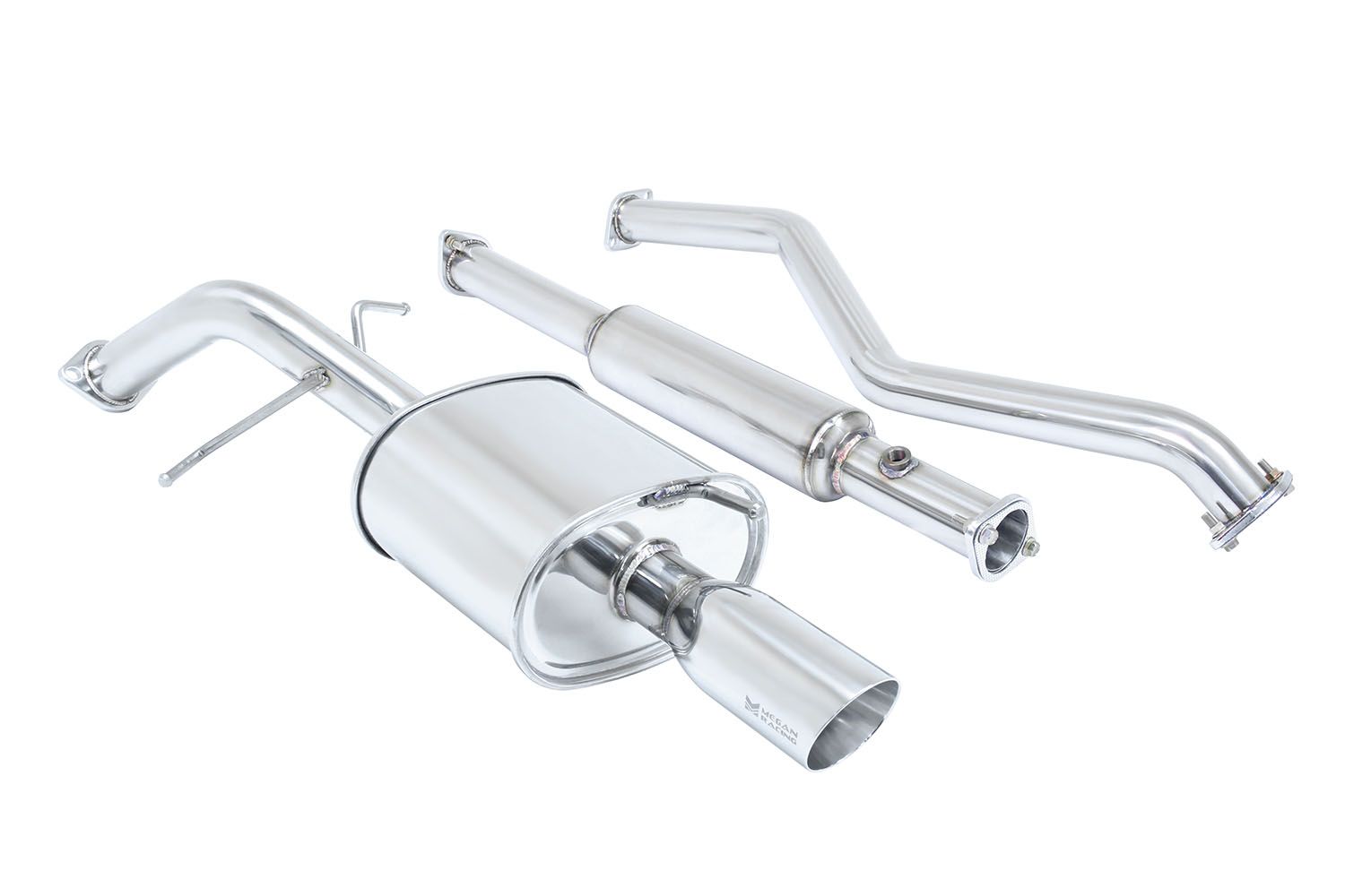 Megan Racing Cat-Back Exhaust System for 2002-2006 Mitsubishi Lancer - Stainless Rolled Tips