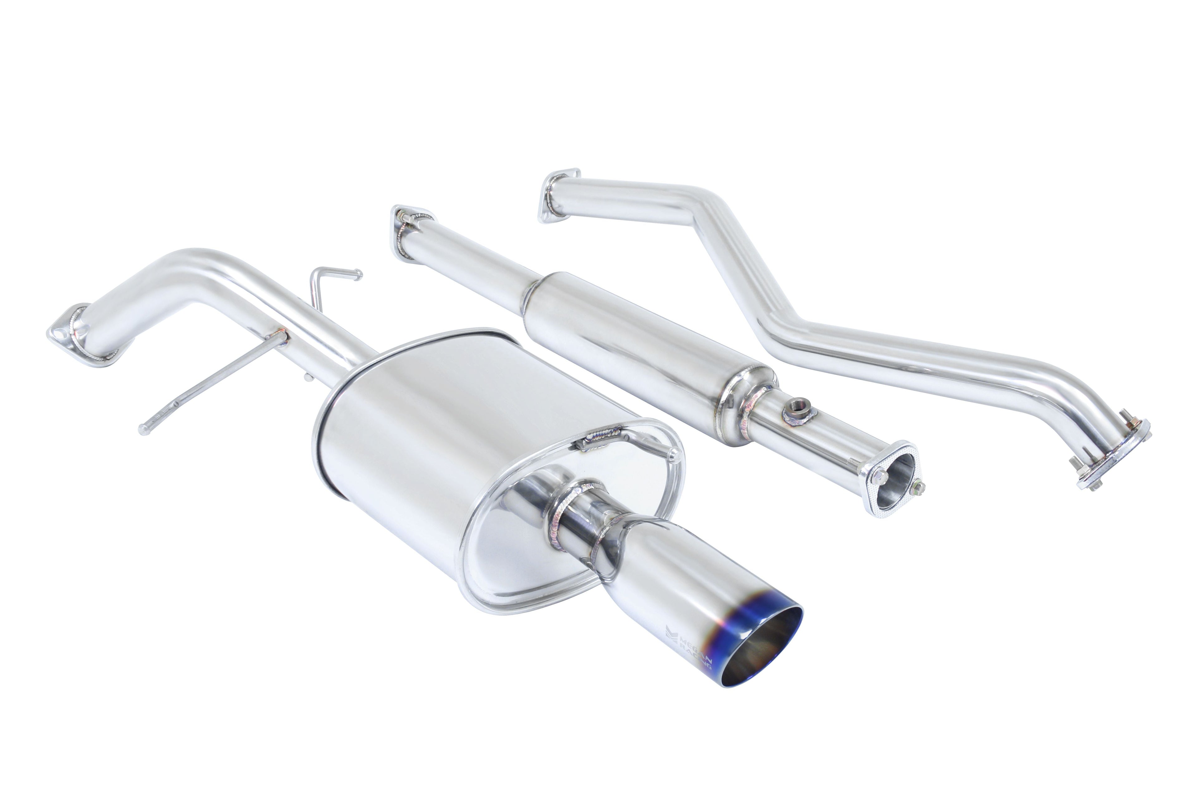 Megan Racing Cat-Back Exhaust System for 2002-2006 Mitsubishi Lancer - Stainless Rolled Tips