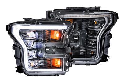 HEADLIGHTS LED PROJ BLACK PR