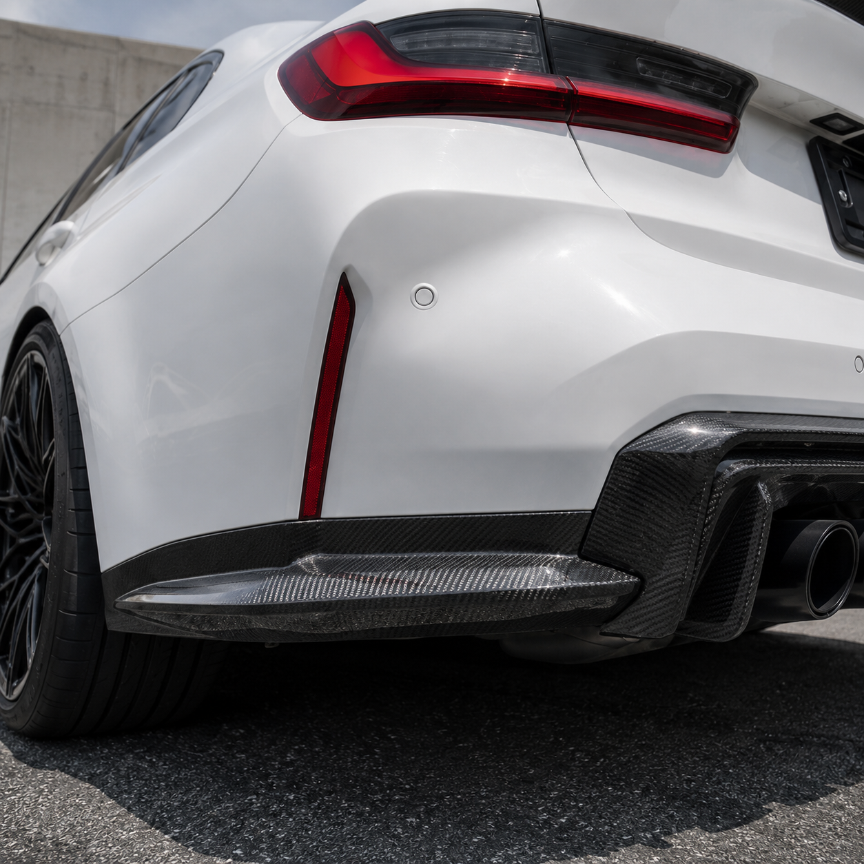 Carbon Fiber Rear Diffuser Corner Extensions for BMW G80 M3 G82 M4