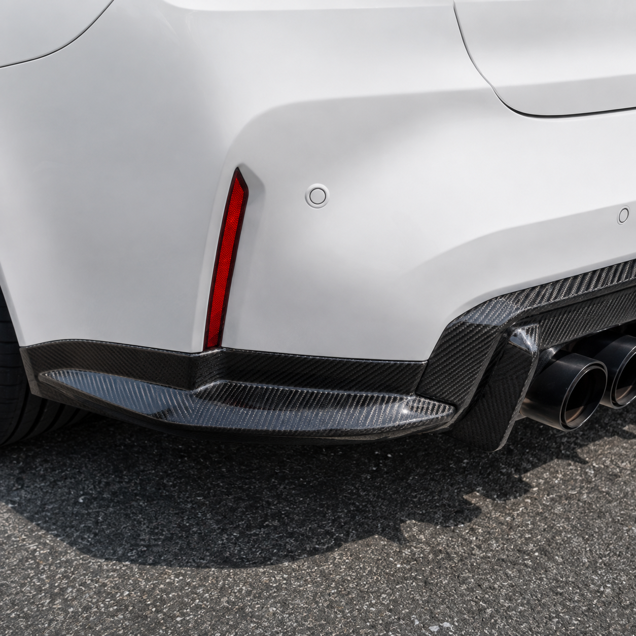 Carbon Fiber Rear Diffuser Corner Extensions for BMW G80 M3 G82 M4