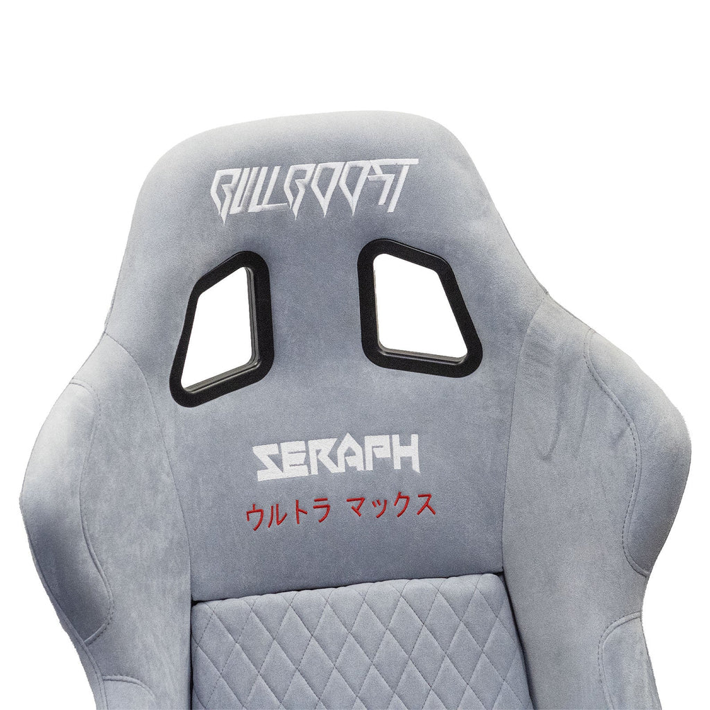 Nardo Gray Bull Boost Adjustable Racing Lowered Ultra Max Bucket Seat with Slider Rails