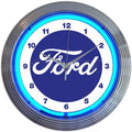 FORD SCRIPT LOGO NEON CLOCK