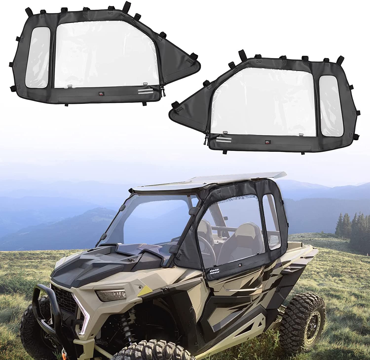 Kemimoto Soft Cab Enclosure Upper Windows 2014+ Polaris RZR XP 1000/Tu