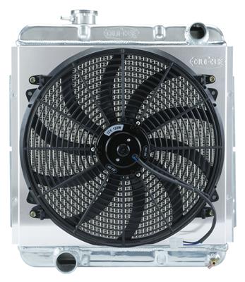 RADIATOR ALUM 2ROW W/SHROUD