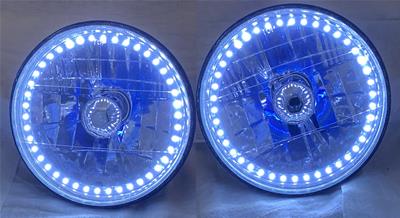 HEADLIGHTS 7 WHITE-HALO