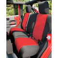 COVER SEAT R 4DR 07-14 BLK/RD