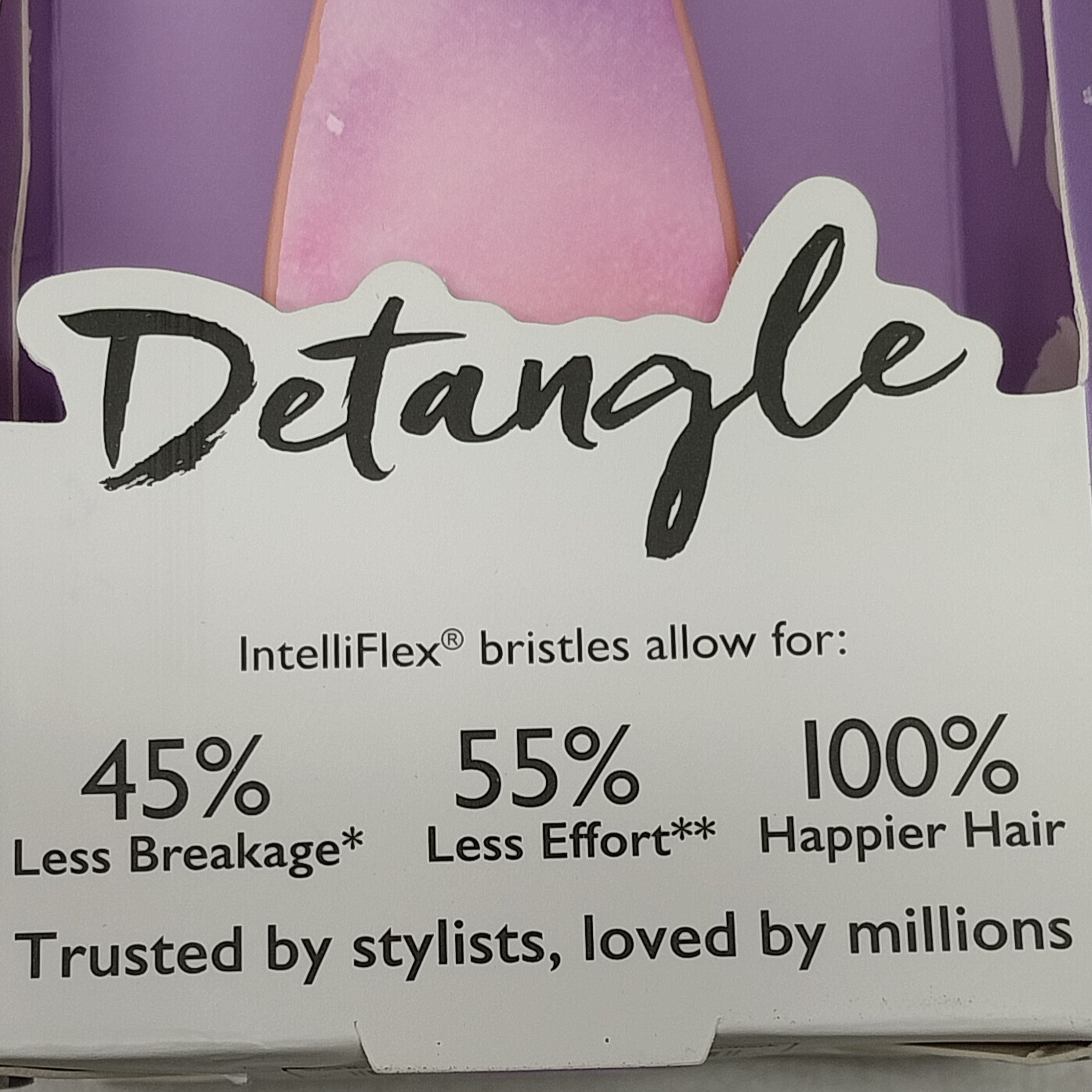 WET BRUSH (4 PACK) Original Detangler Hair Brush Pink / Purple Watermark Pattern
