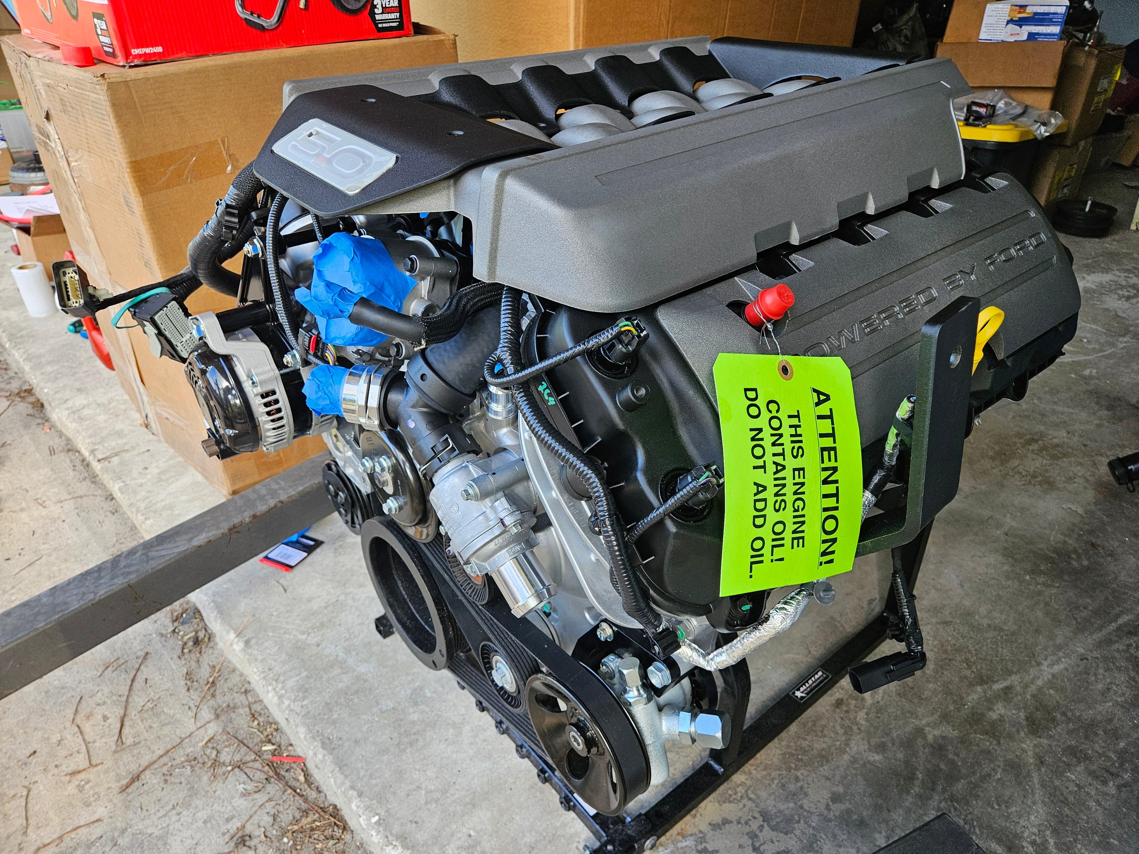 Gen 2 Coyote Crate Engine - 2015-17 Mustang GT Engine w/Engine Stand