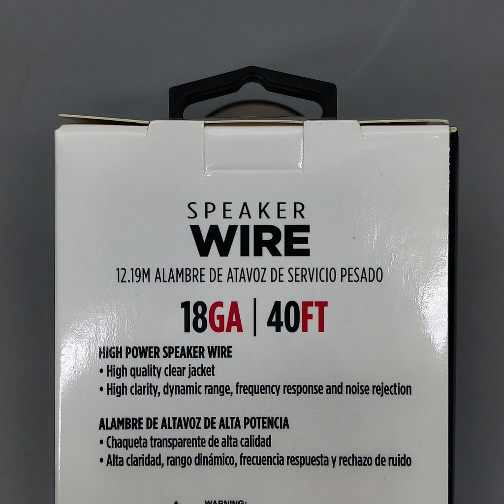 METRA SPEAKER WIRE 40' Spool 18-Gauge Speaker Wire - Clear SW40