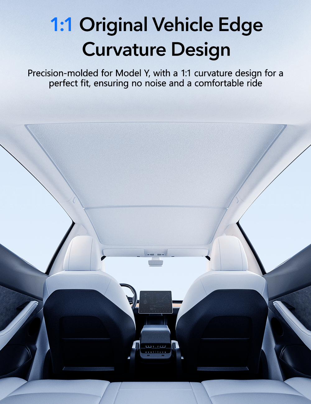 Glass Roof Sunshade for Tesla Model Y | TESERY