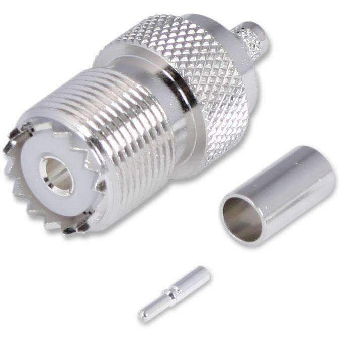 Rugged Radios Crimp On Female UHF Antenna Connector