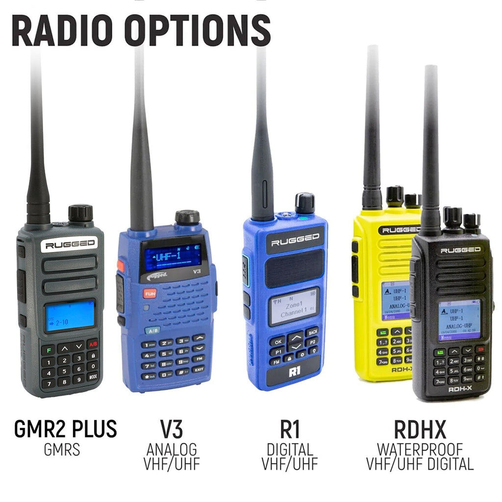 Rugged Radios ENDURO Moto Kit -  Includes Helmet Kit and Compact Harness Cable