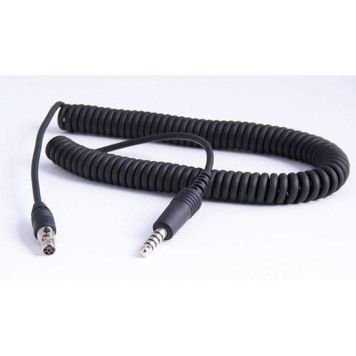 Rugged Radios Firetruck Intercom Headset Coil Cord for Firecom Style Jacks