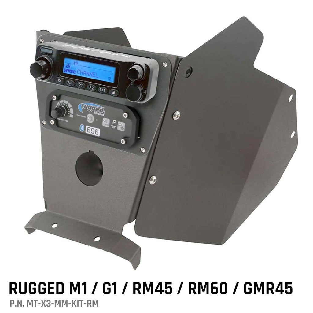 Rugged Radios Can-Am X3 Mounting Kit with Multi Mount and Side Panels
