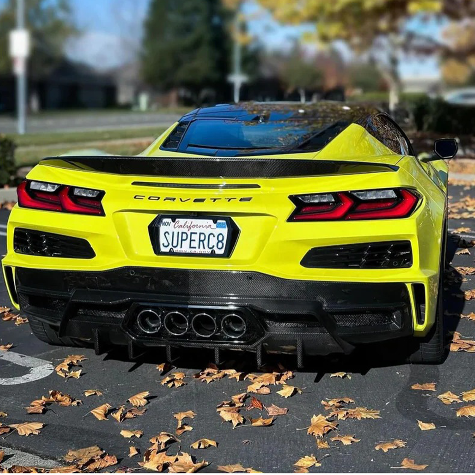 Dry Carbon Fiber Rear Diffuser for Chevrolet Corvette C8 Z06 ZR1