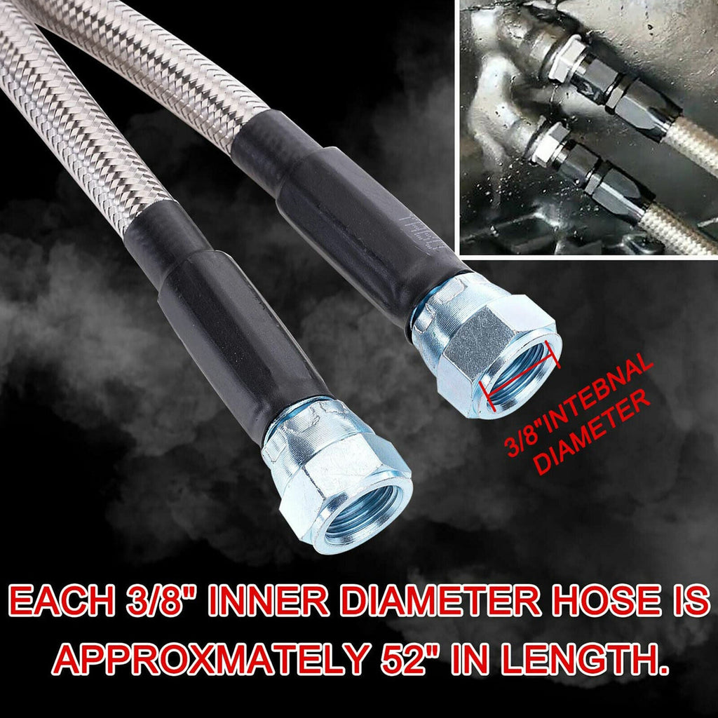 Flexible SS Braided Transmission Cooler Hose Line GM Chevy 1995 & Older 4L80E