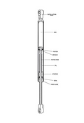 Tokico Y2247 Universal Gas Spring Hood or Trunk shock 16.25” end to end