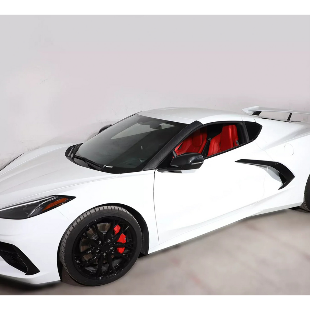 Dry Carbon Fiber A‑Pillar Cover Trim for Chevrolet Corvette C8
