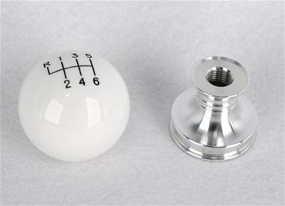 WHITE ENGRAVED SHIFT KNOB AND