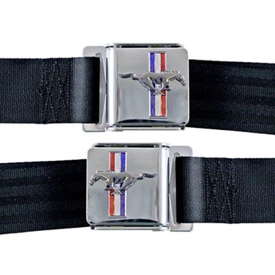 SEATBELTS LAP MUSTANG BLUE SET