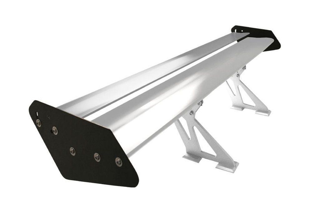 Megan Racing Aluminum GT Spoiler Silver & Black - MR-AS-GT56