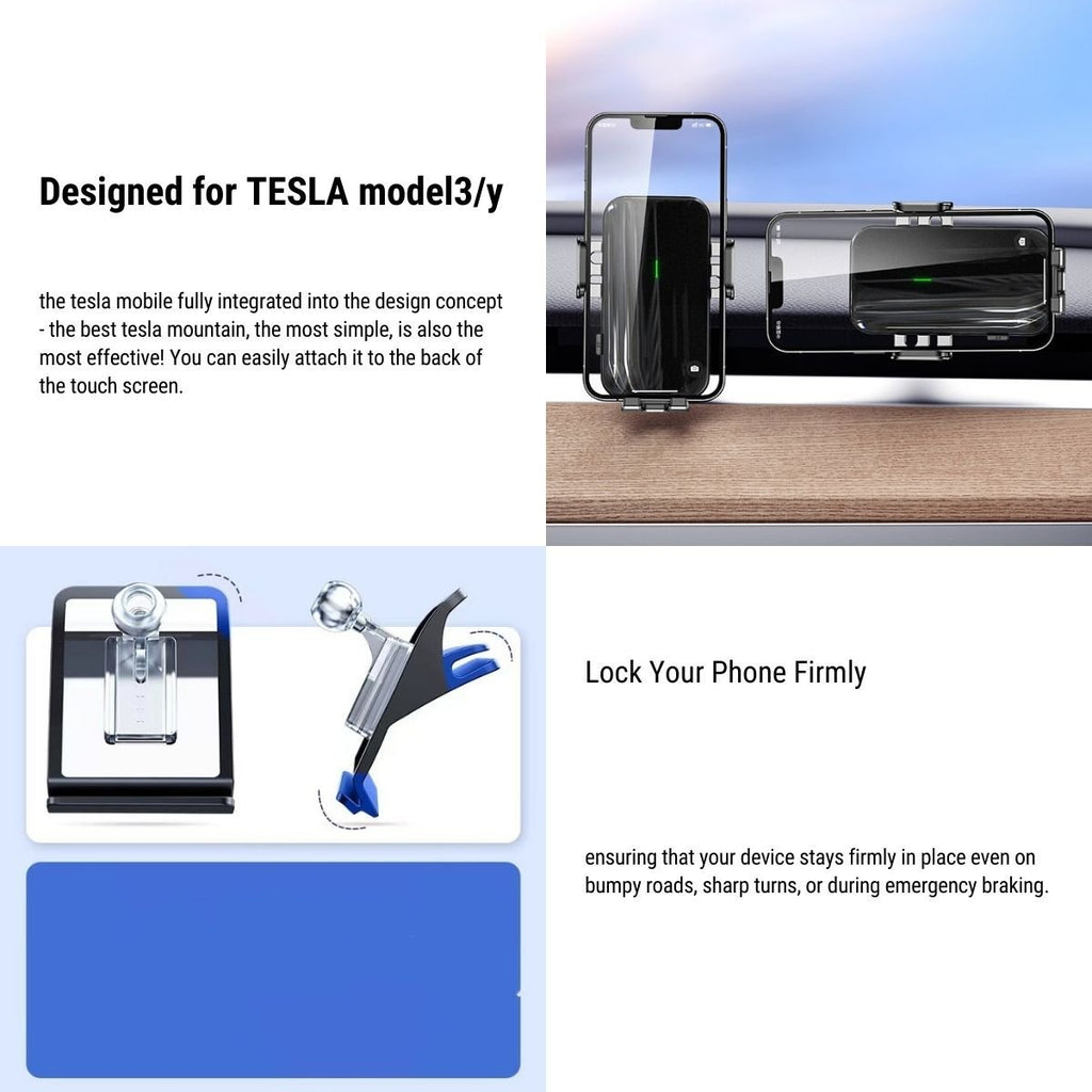Solar Mobile Phone Holder for Model 3/Y | TESERY